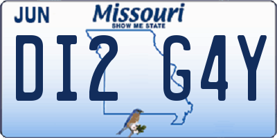 MO license plate DI2G4Y