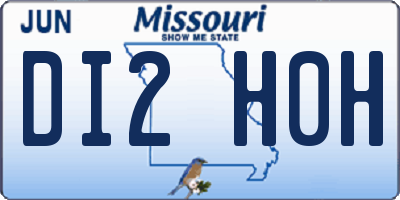MO license plate DI2H0H