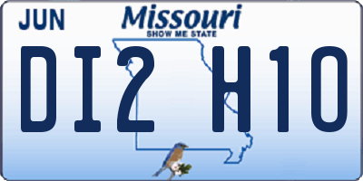 MO license plate DI2H1O