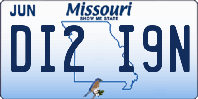 MO license plate DI2I9N