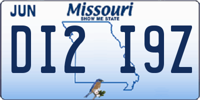MO license plate DI2I9Z