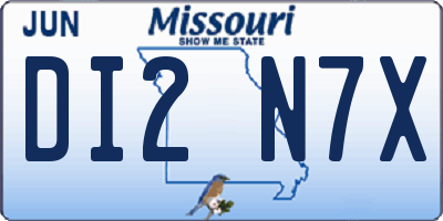 MO license plate DI2N7X