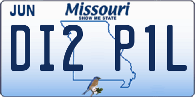 MO license plate DI2P1L