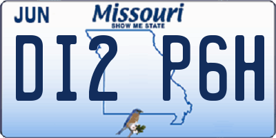 MO license plate DI2P6H