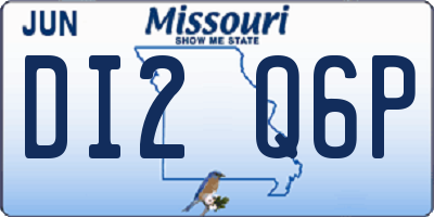 MO license plate DI2Q6P