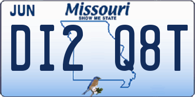 MO license plate DI2Q8T