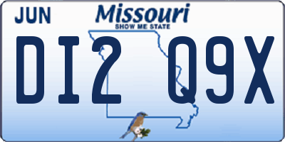 MO license plate DI2Q9X