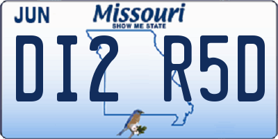MO license plate DI2R5D