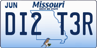 MO license plate DI2T3R