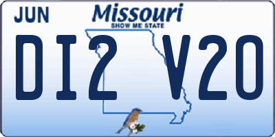 MO license plate DI2V2O