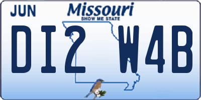 MO license plate DI2W4B