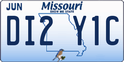 MO license plate DI2Y1C
