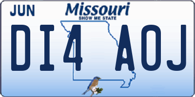 MO license plate DI4A0J