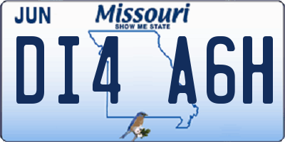 MO license plate DI4A6H