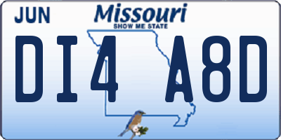MO license plate DI4A8D