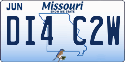 MO license plate DI4C2W