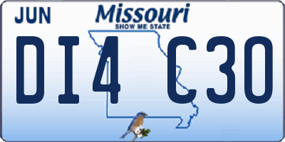 MO license plate DI4C3O