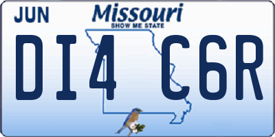 MO license plate DI4C6R