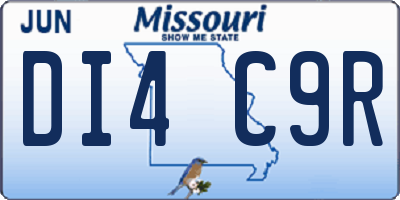 MO license plate DI4C9R