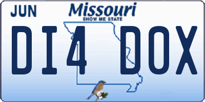MO license plate DI4D0X
