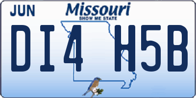 MO license plate DI4H5B