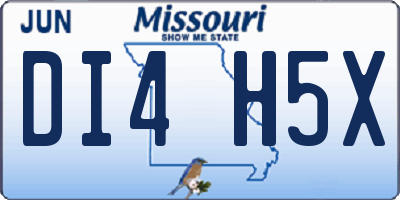 MO license plate DI4H5X