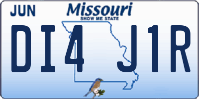 MO license plate DI4J1R