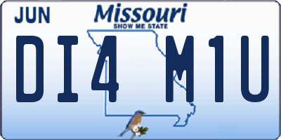 MO license plate DI4M1U