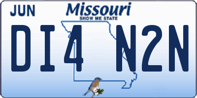 MO license plate DI4N2N