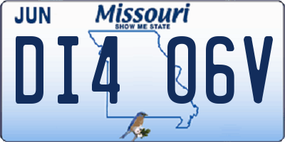 MO license plate DI4O6V