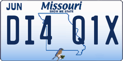 MO license plate DI4Q1X