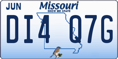MO license plate DI4Q7G