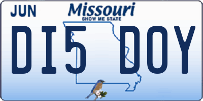MO license plate DI5D0Y