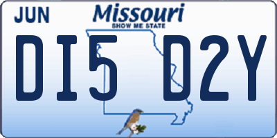 MO license plate DI5D2Y