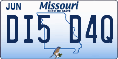 MO license plate DI5D4Q
