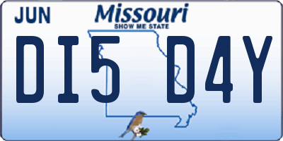 MO license plate DI5D4Y