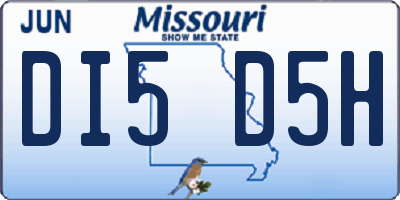 MO license plate DI5D5H