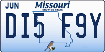 MO license plate DI5F9Y