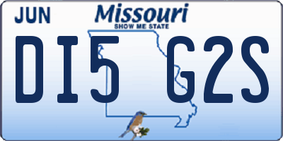 MO license plate DI5G2S