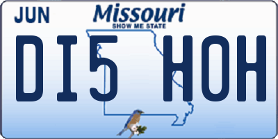 MO license plate DI5H0H
