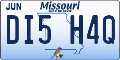 MO license plate DI5H4Q