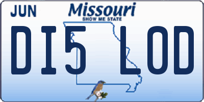 MO license plate DI5L0D