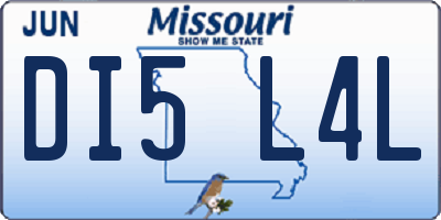 MO license plate DI5L4L