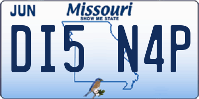 MO license plate DI5N4P