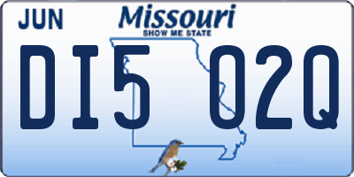 MO license plate DI5O2Q