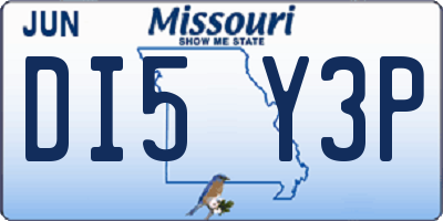MO license plate DI5Y3P