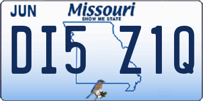 MO license plate DI5Z1Q