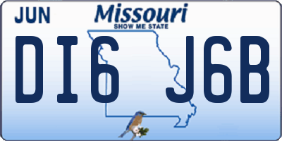 MO license plate DI6J6B
