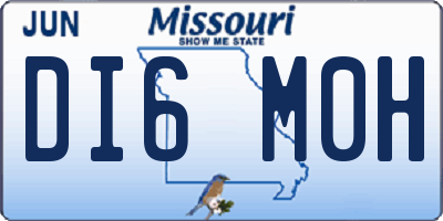 MO license plate DI6M0H
