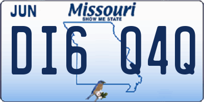 MO license plate DI6Q4Q